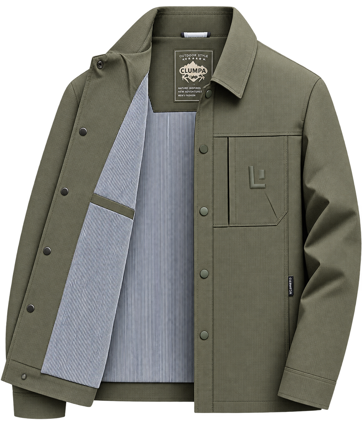 Premium Black Utility Overshirt Jacket