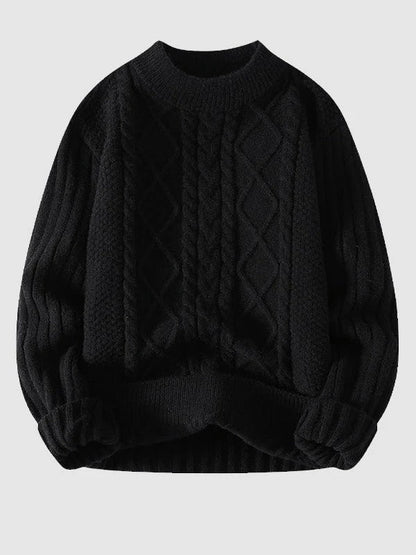 Premium Blue Cable Knit Sweater
