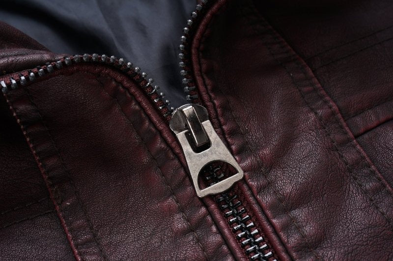 Premium Black Leather-Style Biker Jacket