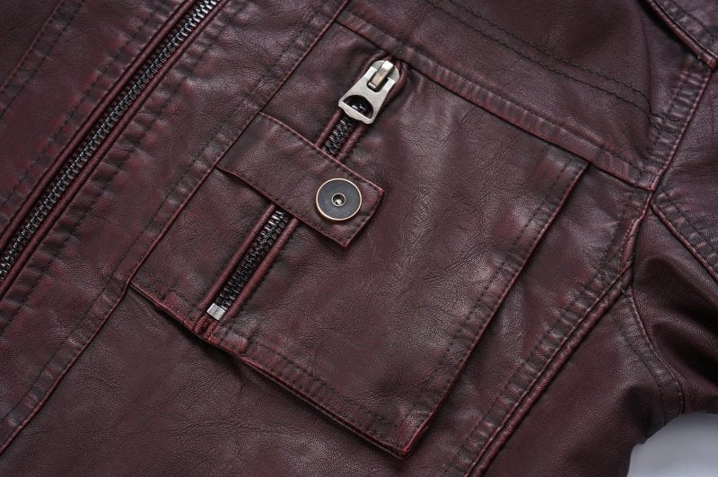 Premium Black Leather-Style Biker Jacket