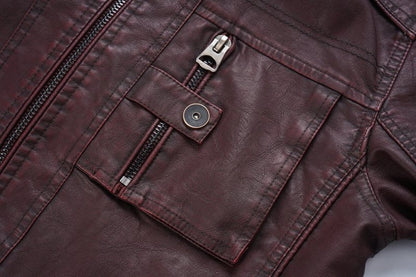 Premium Black Leather-Style Biker Jacket