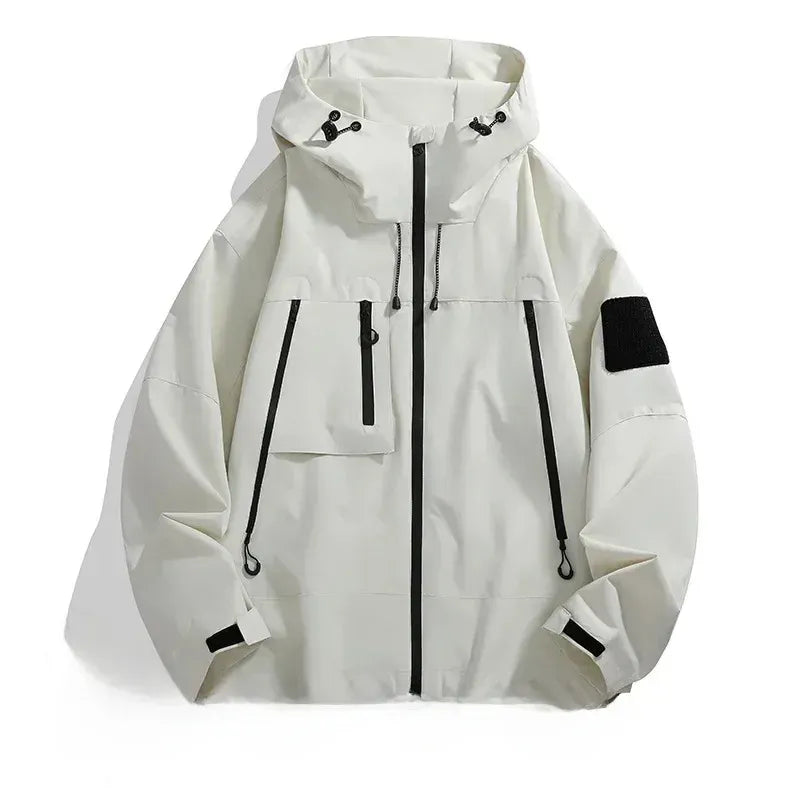 Premium White Hooded Outdoor Jacket 📝 Product Description