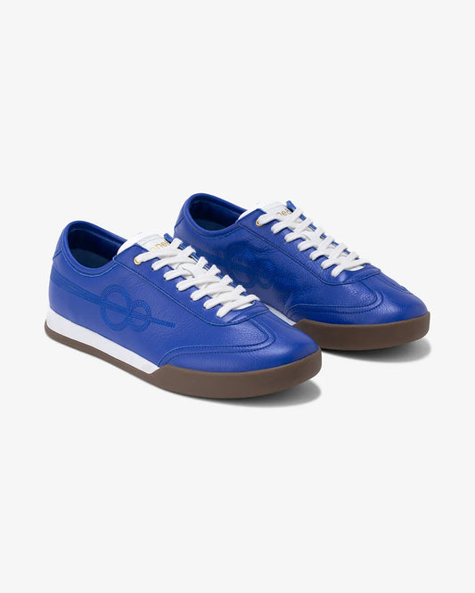 Shozy Premium™ Royal Blue Genuine Leather Casual Sneakers for Men | Lightweight Lace-Up Fashion Shoes | Soft Cushioned Insole | Anti-Slip Rubber Sole | Everyday Walking, Office, Travel & Casual Wear