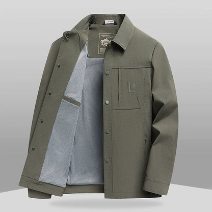 Premium Black Utility Overshirt Jacket