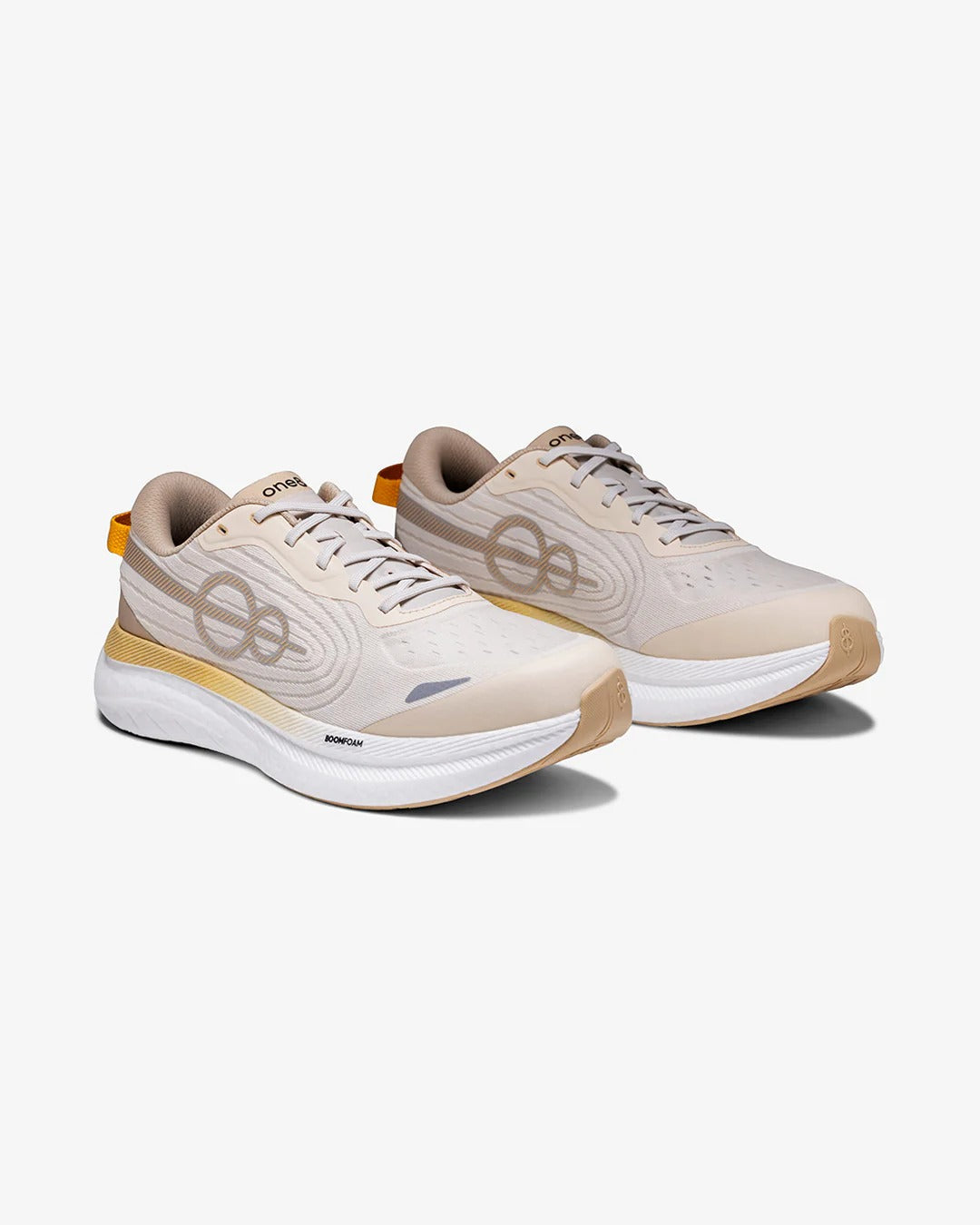 Shozy Premium Beige Running Shoes for Men | Lightweight Breathable Sports Shoes | Cushioned Performance Running Sneakers | Shock Absorbing Foam Midsole | Anti-Slip Rubber Sole