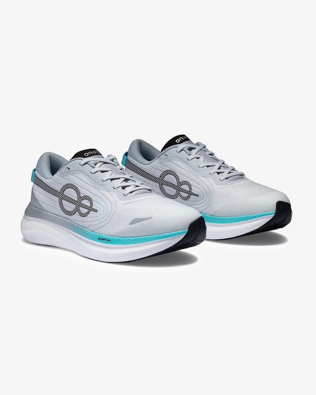 Shozy Premium White & Grey Running Shoes for Men | Lightweight Breathable Sports Shoes | Cushioned Performance Running Sneakers | Shock Absorbing Foam Midsole | Anti-Slip Rubber Sole