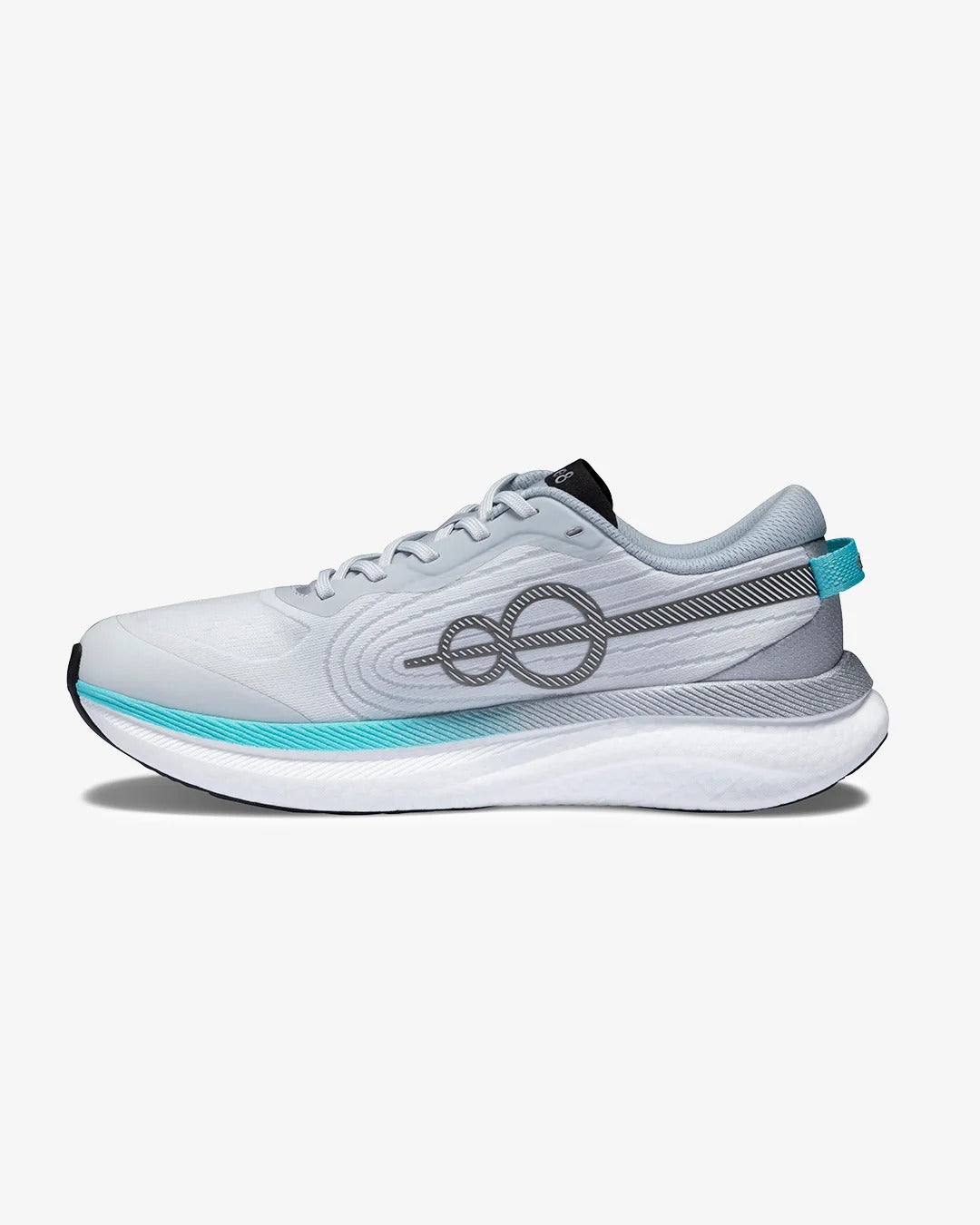 Shozy Premium White & Grey Running Shoes for Men | Lightweight Breathable Sports Shoes | Cushioned Performance Running Sneakers | Shock Absorbing Foam Midsole | Anti-Slip Rubber Sole