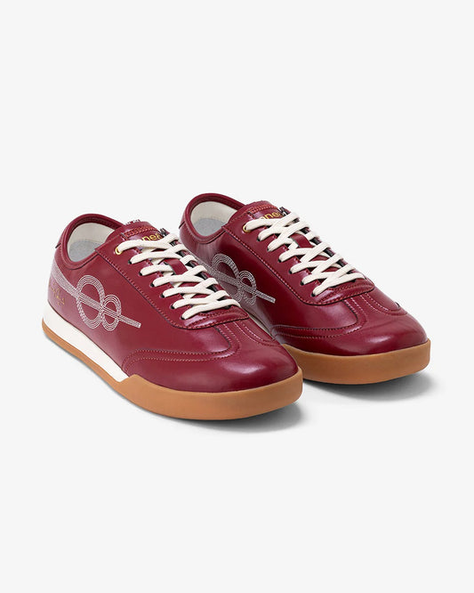 Shozy Premium Maroon Casual Sneakers for Men | Premium Leather-Look Lace-Up Lightweight Walking Shoes | Stylish Gum Rubber Sole | Soft Cushioned Comfort