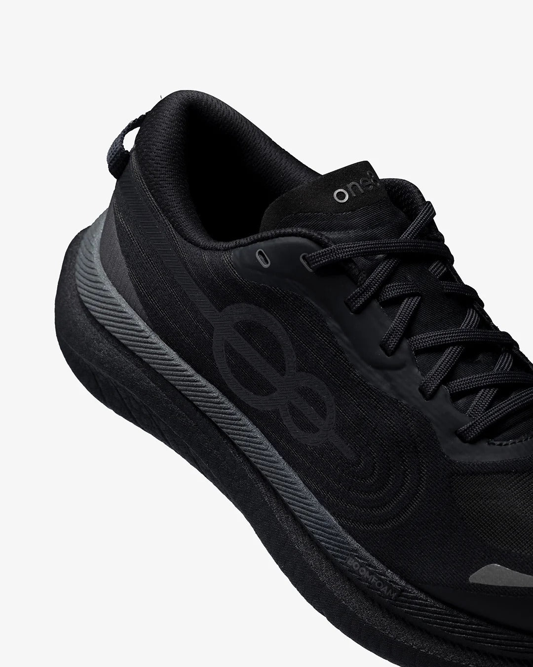Shozy Premium All Black Running Shoes for Men | Lightweight Breathable Sports Shoes | Cushioned Performance Running Sneakers | Shock Absorbing Foam Midsole | Anti-Slip Rubber Sole