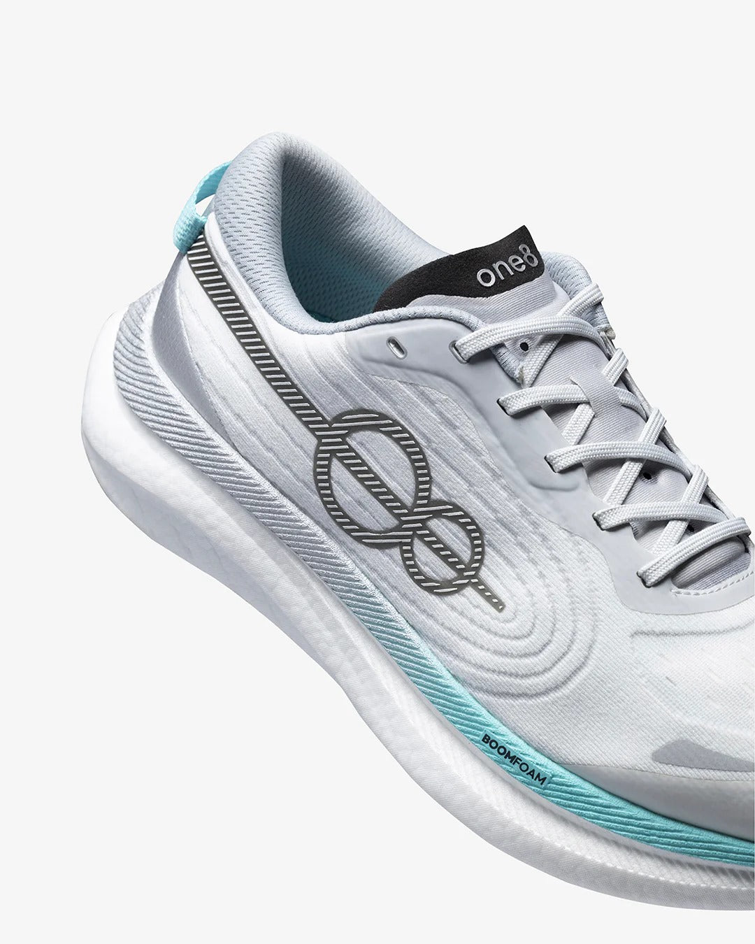 Shozy Premium White & Grey Running Shoes for Men | Lightweight Breathable Sports Shoes | Cushioned Performance Running Sneakers | Shock Absorbing Foam Midsole | Anti-Slip Rubber Sole