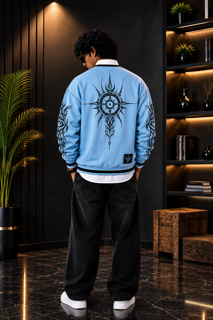 💙 Sky Blue Graphic Print Premium Sweatshirt