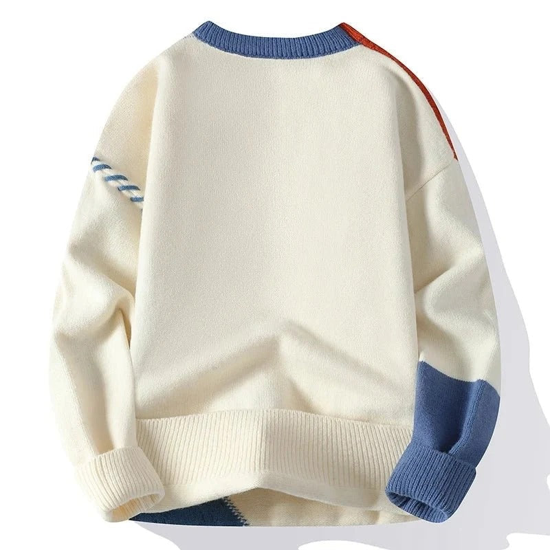 🧶 Premium Colorblock Cable Knit Sweater