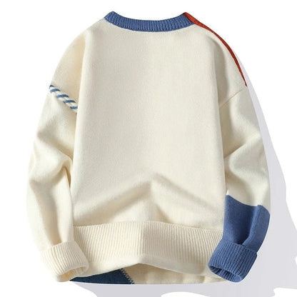 🧶 Premium Colorblock Cable Knit Sweater