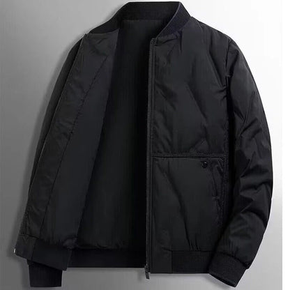 Premium Beige Quilted Bomber Jacket for Men