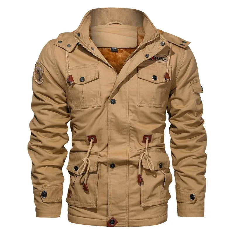 Premium Black Multi-Pocket Winter Jacket