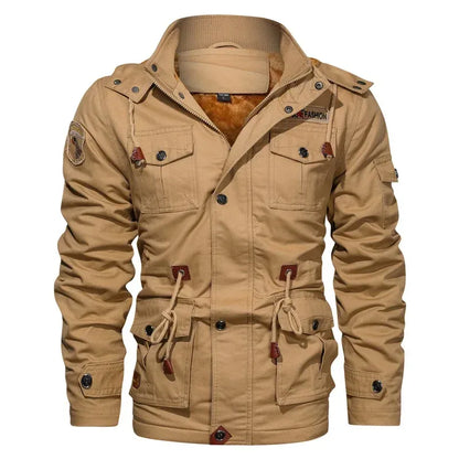 Premium Black Multi-Pocket Winter Jacket