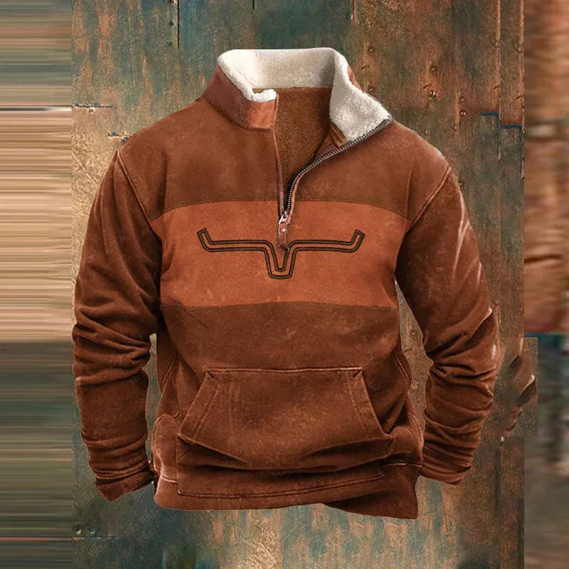Premium Aztec Buffalo Print Fleece Pullover