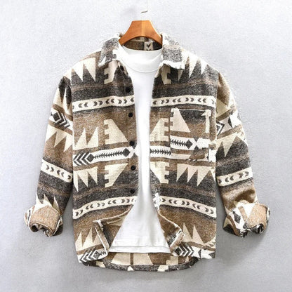 Premium Aztec Pattern Wool-Style Jacket