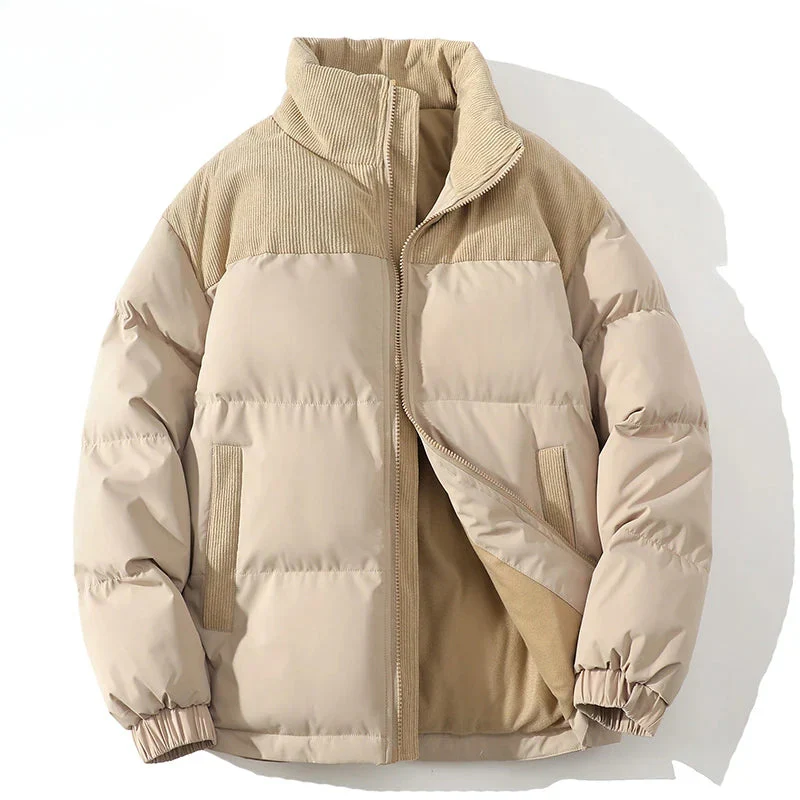 Premium Beige & Brown Puffer Jacket
