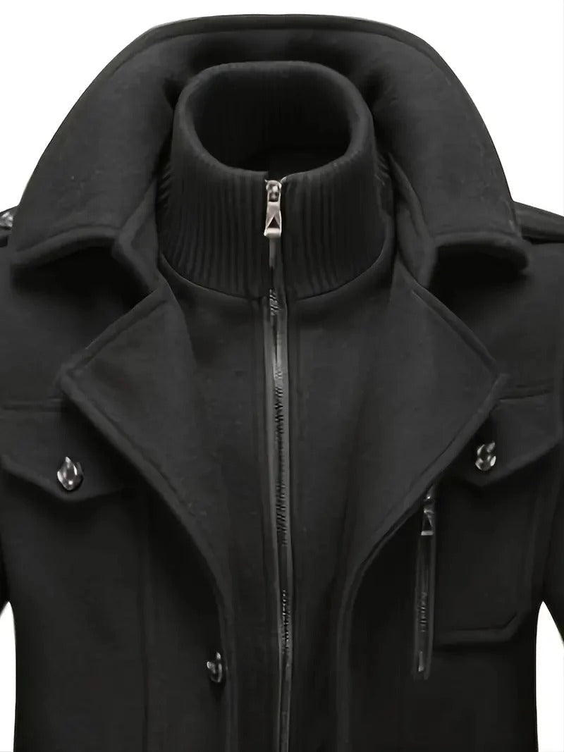 Premium Black Long Winter Coat