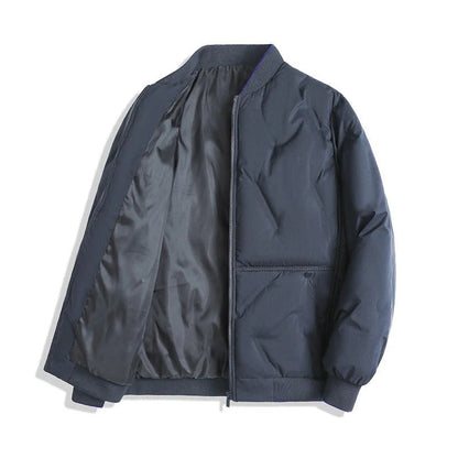Premium Beige Quilted Bomber Jacket for Men
