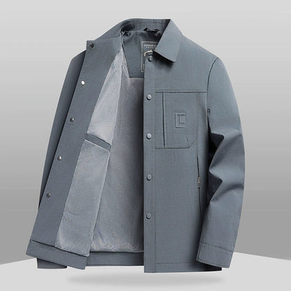 Premium Black Utility Overshirt Jacket