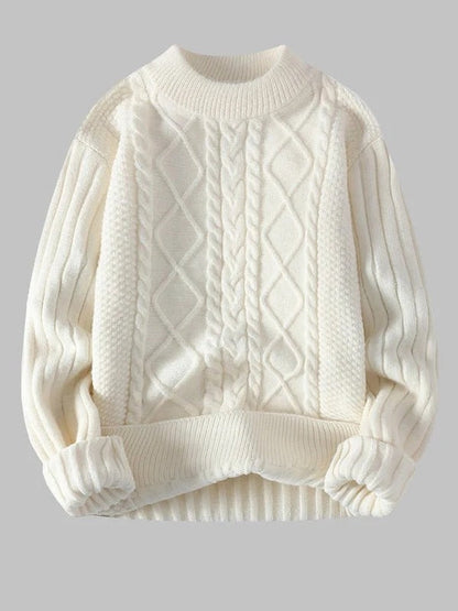 Premium Blue Cable Knit Sweater