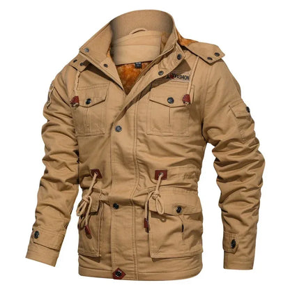 Premium Black Multi-Pocket Winter Jacket