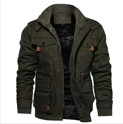 Premium Black Multi-Pocket Winter Jacket